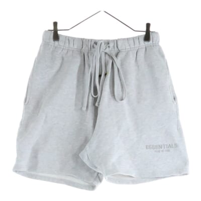 刺繍ロゴスウェットハーフパンツ ショーツ グレー Aランク
