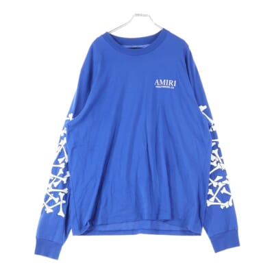 BONES STACKED L/S TEE ボーン スタック ロングスリーブ長袖Tシャツ カットソー ブルー/ホワイト SRAMJYTE1076SMRBC09 Aランク