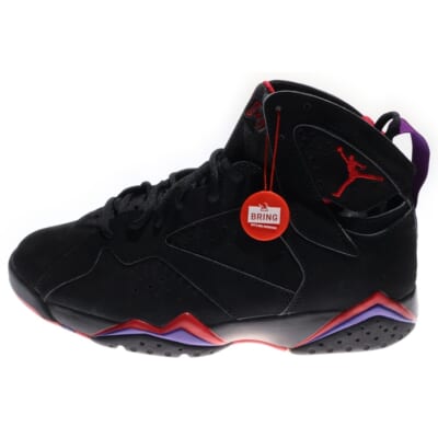 AIR JORDAN 7 RETRO RAPTORS エアジョーダン7 レトロ ラプターズ ハイカットスニーカー シューズ ブラック/パープル Aランク