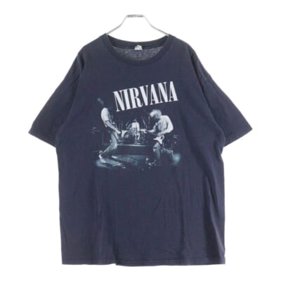 00s NIRVANA From The Muddy Banks Of The Wishkah ニルヴァーナ フロム ザ マディ バンクス オブ ウィシュカー 半袖Tシャツ カットソー ネイビー Bランク
