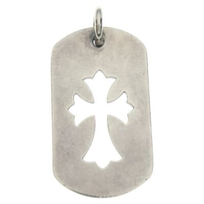 D TAG LRG CO CRS カットアウトクロスドッグタグ ラージ ペンダントトップ シルバー BCA239 Bランク