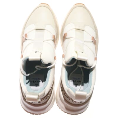 ロゴラベル 厚底レースアップ ローカットスニーカー レディース ホワイト 2675 Bランク