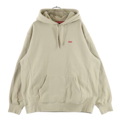 22SS Small Box Hooded Sweatshirt スモールボックスロゴ スウェットプルオーバーパーカー ベージュ Bランク