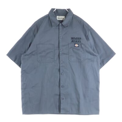 24SS ×Dickies WORK SHIRT ディッキーズ 半袖 ワークシャツ グレー 24SS-WMS-DC01 Bランク