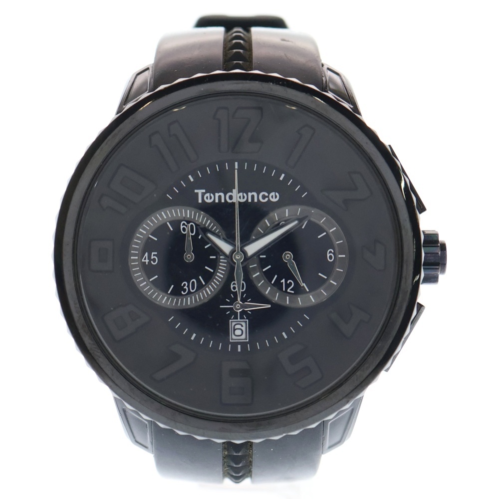 GULLIVER Round ガリバーラウンド クロノグラフ クォーツ腕時計 ブラック TG460010 02036010AA Bランク