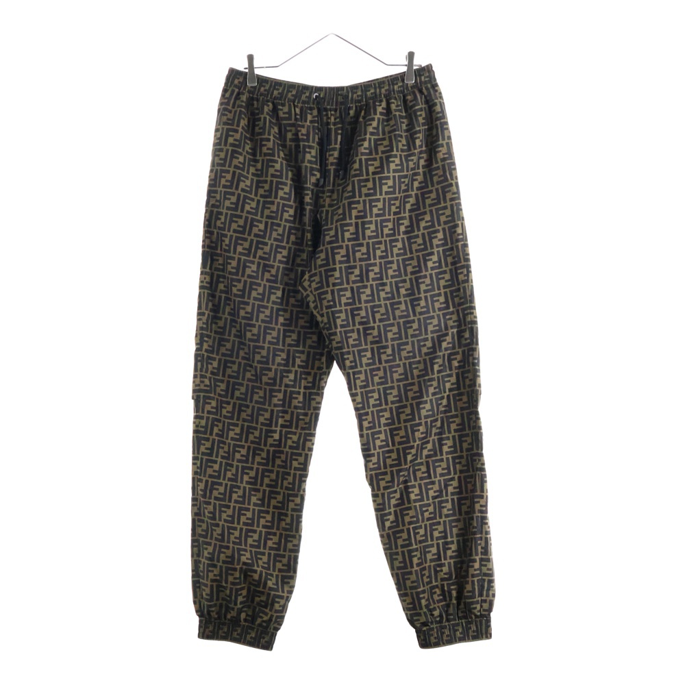 ズッカ総柄 ポリエステル イージー パンツ ブラウン FAB527 A797 Aランク