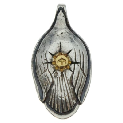 K18付きスプーン ペンダントトップ シルバー/ゴールド Bランク