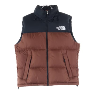 NUPTSE VEST ロゴエンブロイダリー ヌプシダウンベスト ブラウン/ブラック ND92338 Aランク