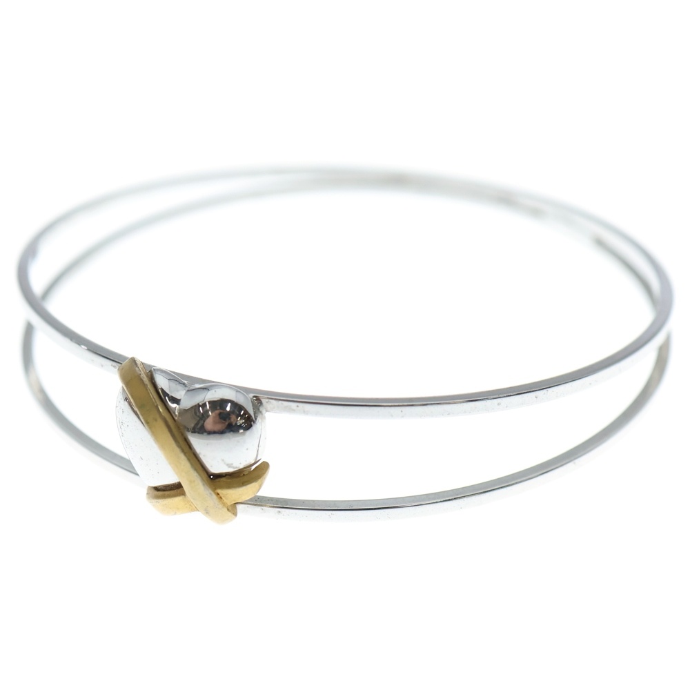 ブレスレット ゴールド×シルバー メタル バングル アクセサリー Bランク