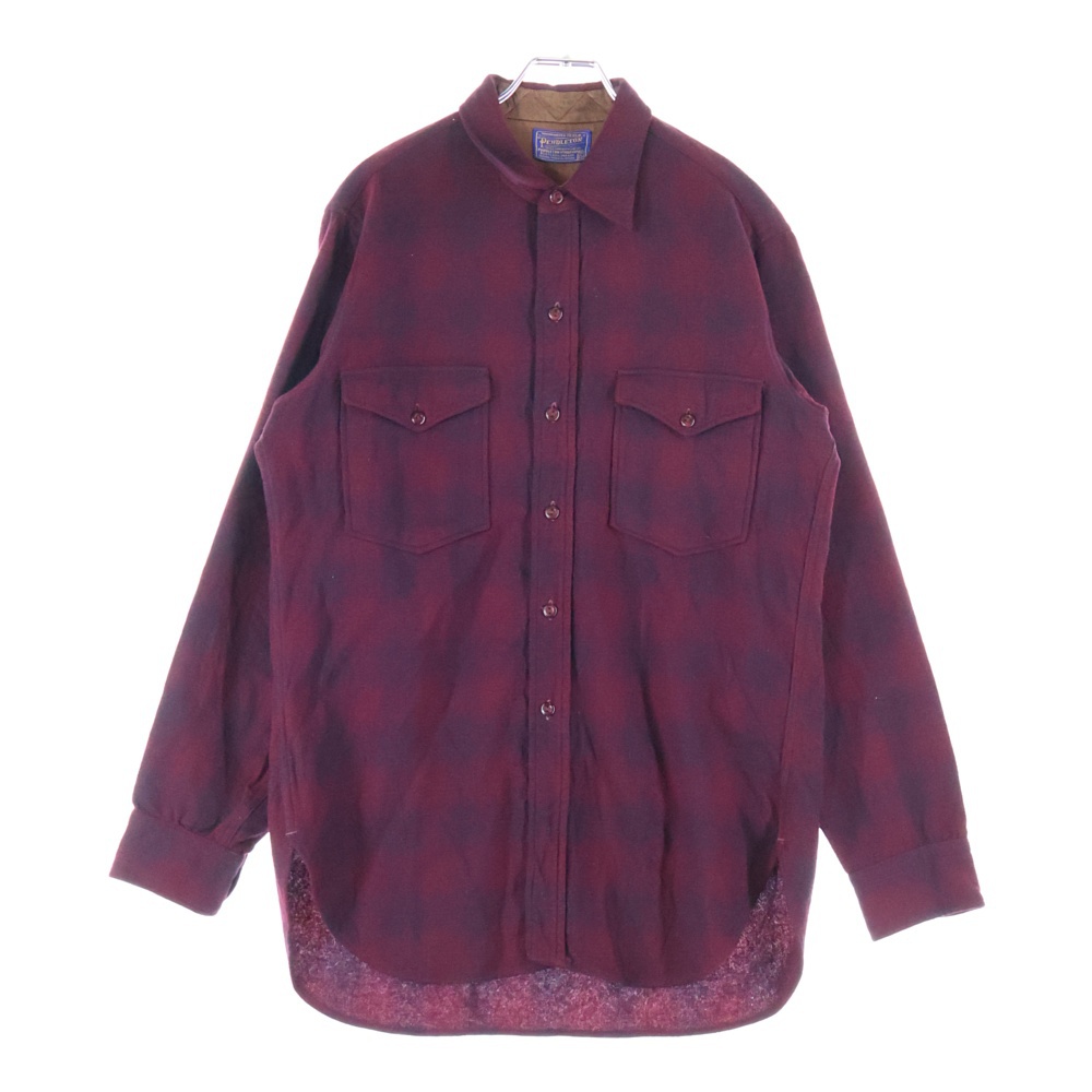 50s ペンドルトン ボックスシャツ オンブレチェック ウール ビンテージ ペンドルトン 50S VINTAGE WOOL L/S OMBRE CHECK SHIRT ヴィンテージ