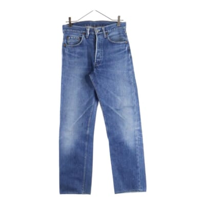 70s 501 VINTAGE 66前期 ボタン裏6刻印 BIGE ストレートデニムパンツ ブルー Cランク