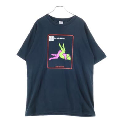 00S N.E.R.D. PROVIMER ANVILボディ プリント半袖クルーネックTシャツ ブラック Bランク