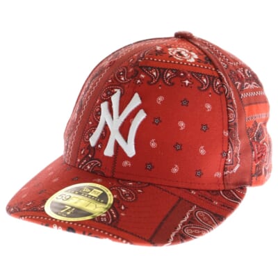 21SS New Era Yankees Deconstructed Bandana Cap ニューエラ ニューヨークヤンキース バンダナキャップ 帽子 レッド Aランク