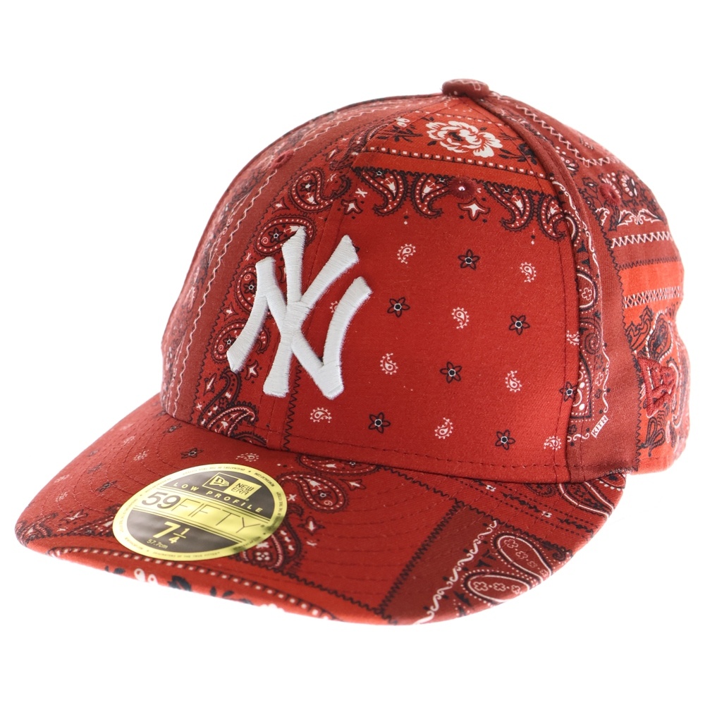 21SS New Era Yankees Deconstructed Bandana Cap ニューエラ ニューヨークヤンキース バンダナキャップ 帽子 レッド Aランク