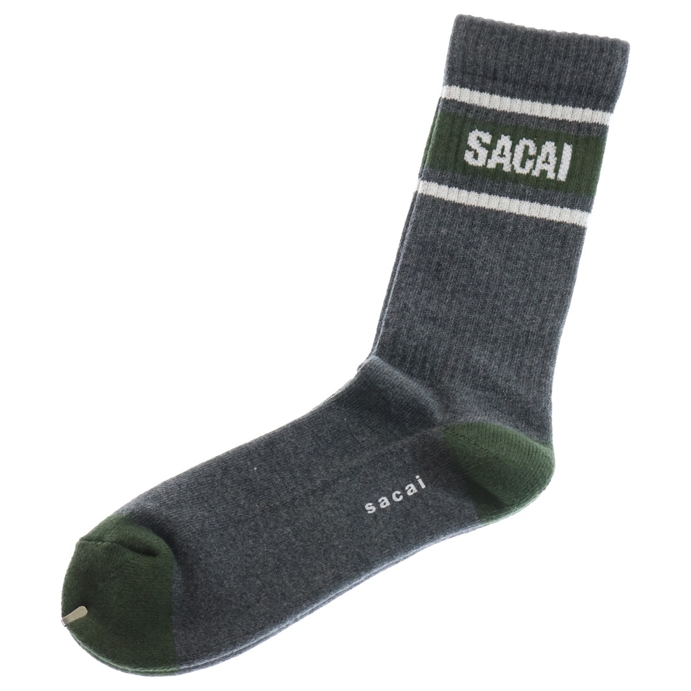 Line Socks ラインソックス サイドロゴソックス 靴下 24-0846S グレー Sランク