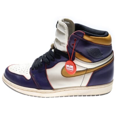 AIR JORDAN 1 RETRO HIGH OG エアジョーダン1 ディフィアント レイカーズ シカゴ ハイカットスニーカー マルチ US8.5/26.5cm CD6578-507 Bランク