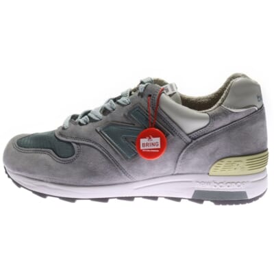 1400 メッシュ スウェード ローカットスニーカー グレー US8.5/26.5cm M1400SB Sランク