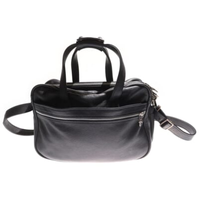 DIAPER BAG LEATHER SHOULDER 2WAY BAG ダイパー レザーショルダーバッグ ブラック Bランク