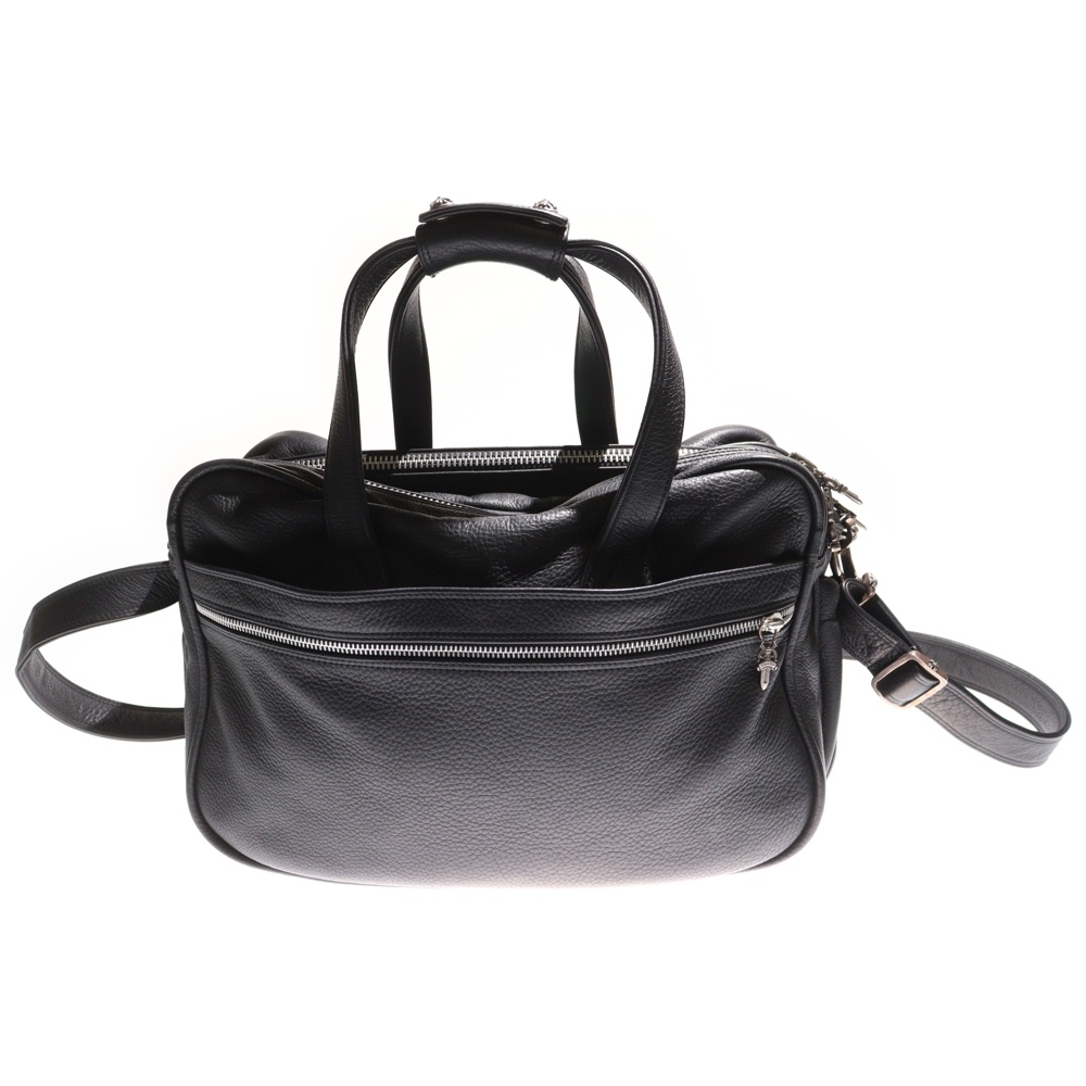 DIAPER BAG LEATHER SHOULDER 2WAY BAG ダイパー レザーショルダーバッグ ブラック Bランク
