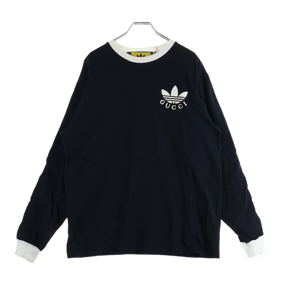 グッチ ×adidas L/S T-Shirt アディダス 長袖Tシャツ ロンT ブラック