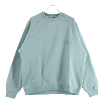 SWEATSHRT ラバーロゴ クルーネックスウェットトレーナー グリーン Sランク