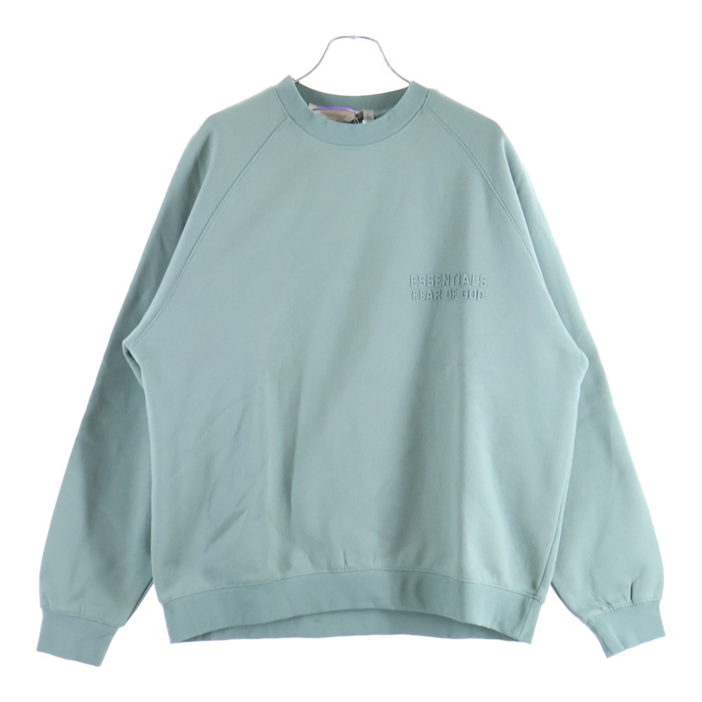 SWEATSHRT ラバーロゴ クルーネックスウェットトレーナー グリーン Sランク