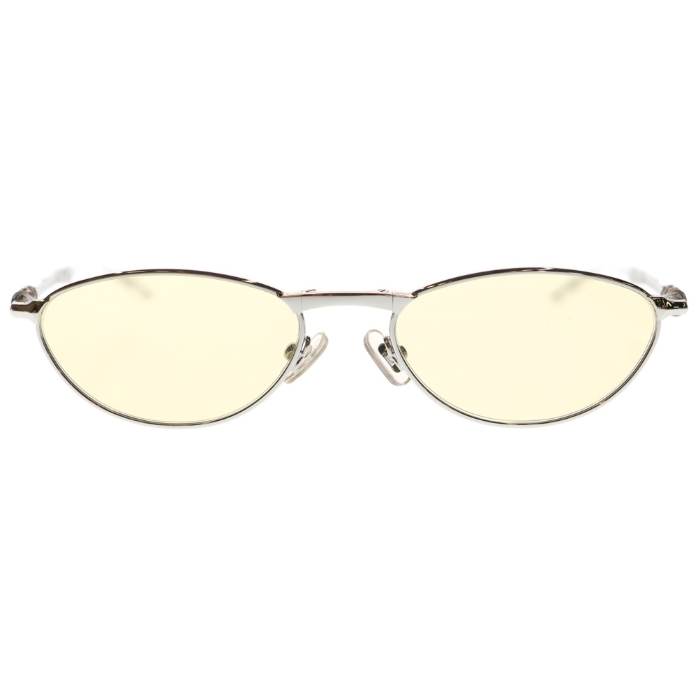 Cubit 02 メタルフレーム 折り畳み カラーサングラス 眼鏡 シルバー Aランク