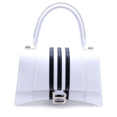 ×adidas Hourglass アディダス アワーグラス レザーハンドバッグ ショルダーバッグ ホワイト 593546 Aランク