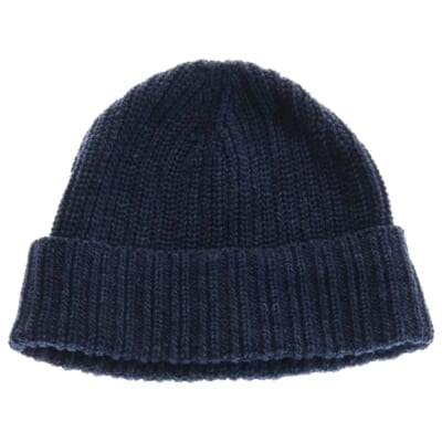 コットン ビーニー ニットキャップ ニット帽子 ネイビー 3421000040 Bランク