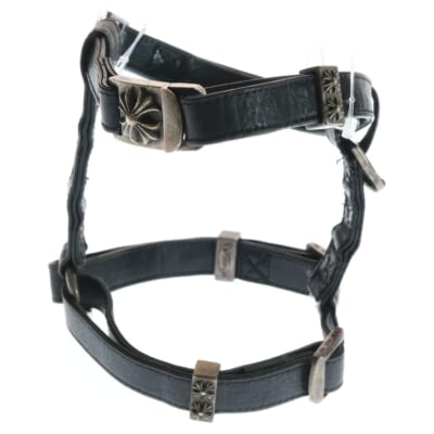 CH PLUS レザー ドッグハーネス 首輪 ブラック Bランク