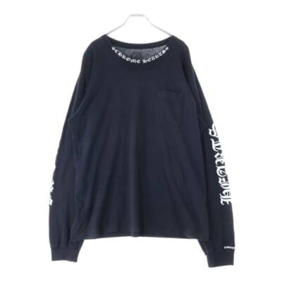 CH L/S T-SHIRT ネックロゴ 長袖Tシャツ ロンT ブラック Bランク