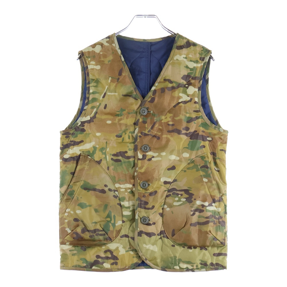 3B Quilting Vest 3ボタンキルティングベスト 中綿ベスト SOPH-134034 カモ/ネイビー Bランク