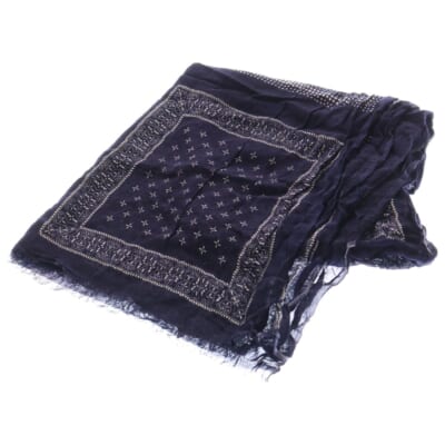Paisley Bandana Rayon Stole ペイズリーバンダナレーヨンストール ネイビー Bランク