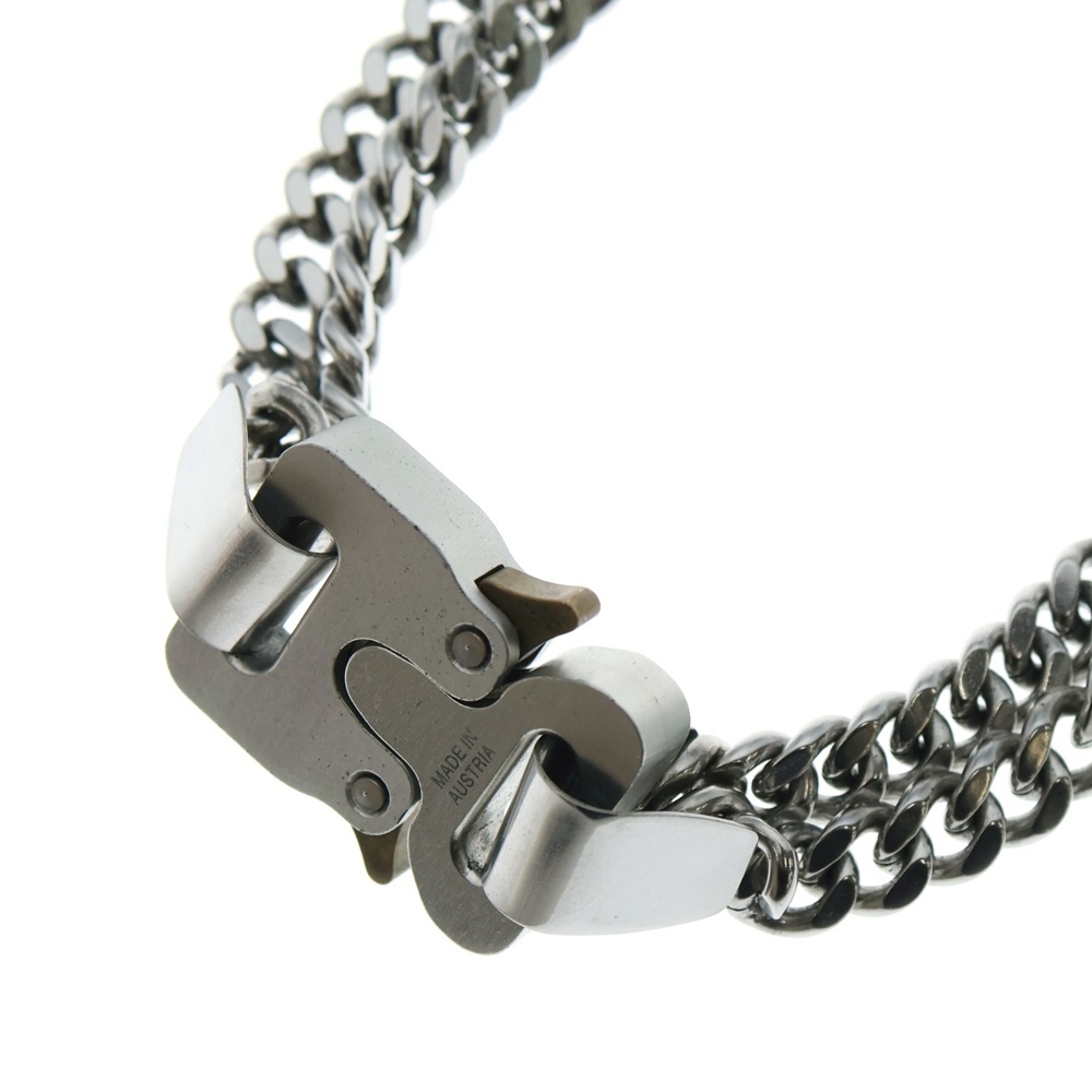 バックルデザイン チェーン ネックレス シルバー Bランク