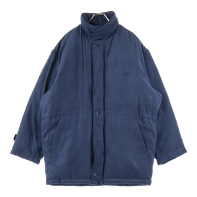 袖ボタンデザイン ダウンジャケット アウター ネイビー Bランク