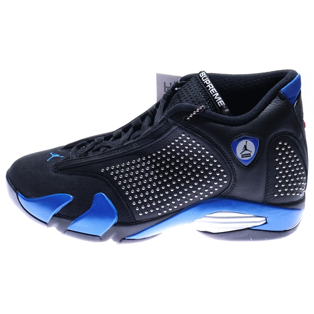 ナイキ ×Supreme Air Jordan 14 Retro Black Varsity Royal Chrome