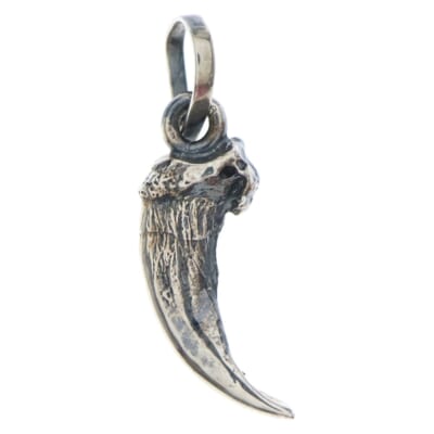 T-16a 太陽神付き 熊爪 ベアクロー 右向き ペンダントトップ シルバー Bランク