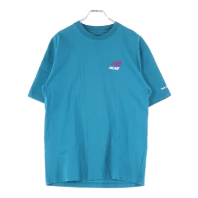 ×New Balance フロントロゴ 半袖Tシャツカットソー ブルー Bランク