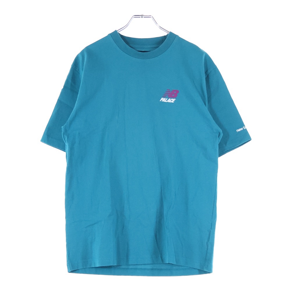 ×New Balance フロントロゴ 半袖Tシャツカットソー ブルー Bランク