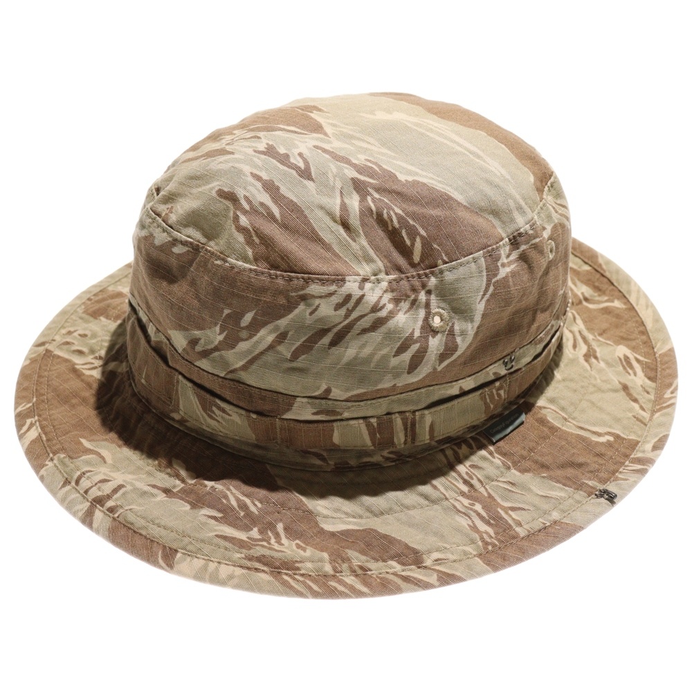 初期タグ タイガーカモ リップストップ バケットハット ブラウン Bランク