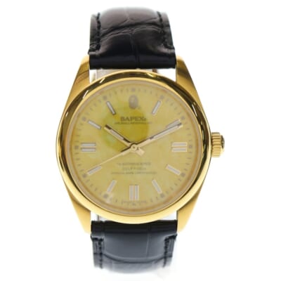 22AW TYPE 7 BAPEX #2 タイプ7 ベイプックス オイスター ウォッチ 自動巻 腕時計 ゴールド/イエロー Bランク