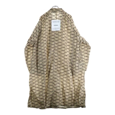 18AW MONOGRAM RAINCOAT ロゴ総柄 ナイロン ロングコート レインコート ベージュ UAH19JA301 Bランク