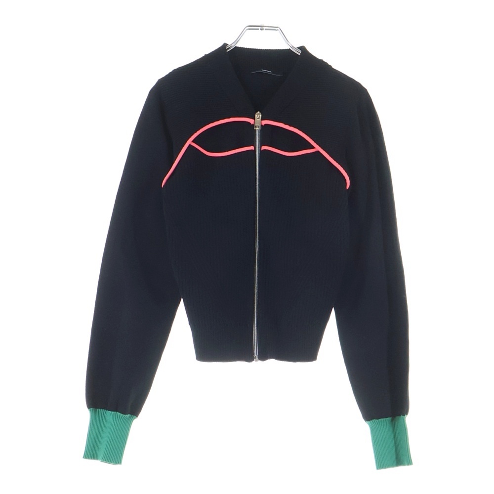 フロントカット 長袖ニットジップカーディガン ブラック 00E8M200034 Bランク