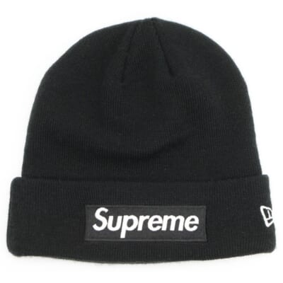 16AW ×NEW ERA Box Logo Beanie ニューエラ ボックスロゴビーニー ニット帽 ブラック Bランク