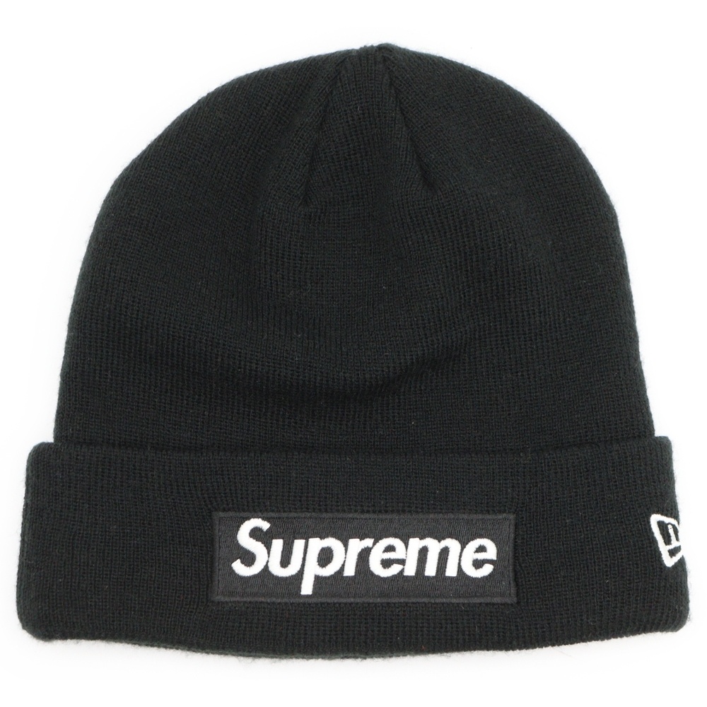 16AW ×NEW ERA Box Logo Beanie ニューエラ ボックスロゴビーニー ニット帽 ブラック Bランク