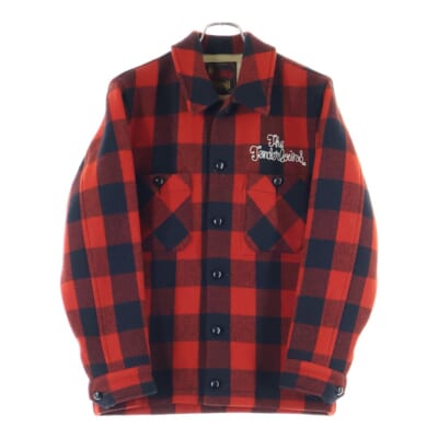 T-BUFFALO JKT バッファローチェックジャケット クルミボタン レッド Bランク