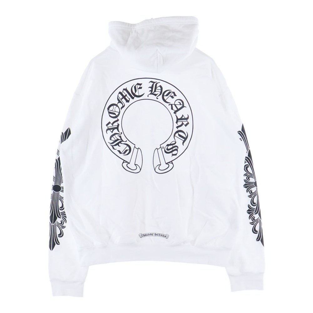 クロムハーツ ZIP UP HOODIE 袖フローラル ホースシューバックプリント