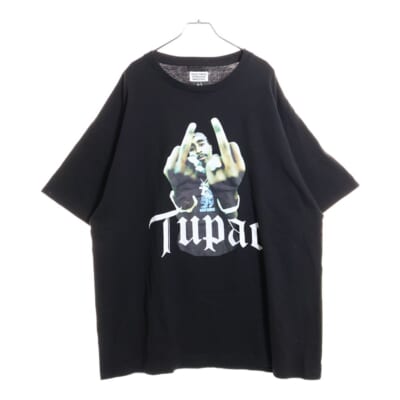 23SS 2PAC T-SHIRT フォト プリント 半袖Tシャツ ブラック Bランク