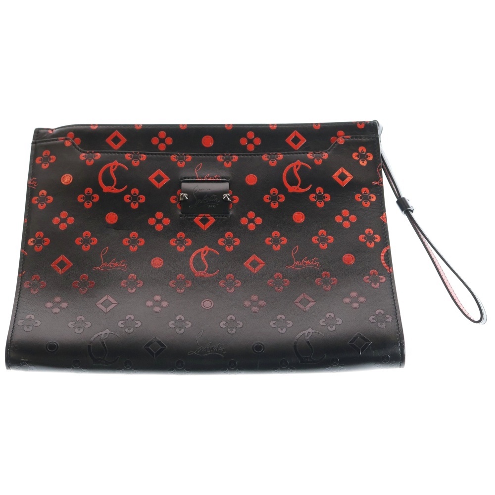 グラデーションクラッチバック ストラップ付き ブラック/レッド Aランク