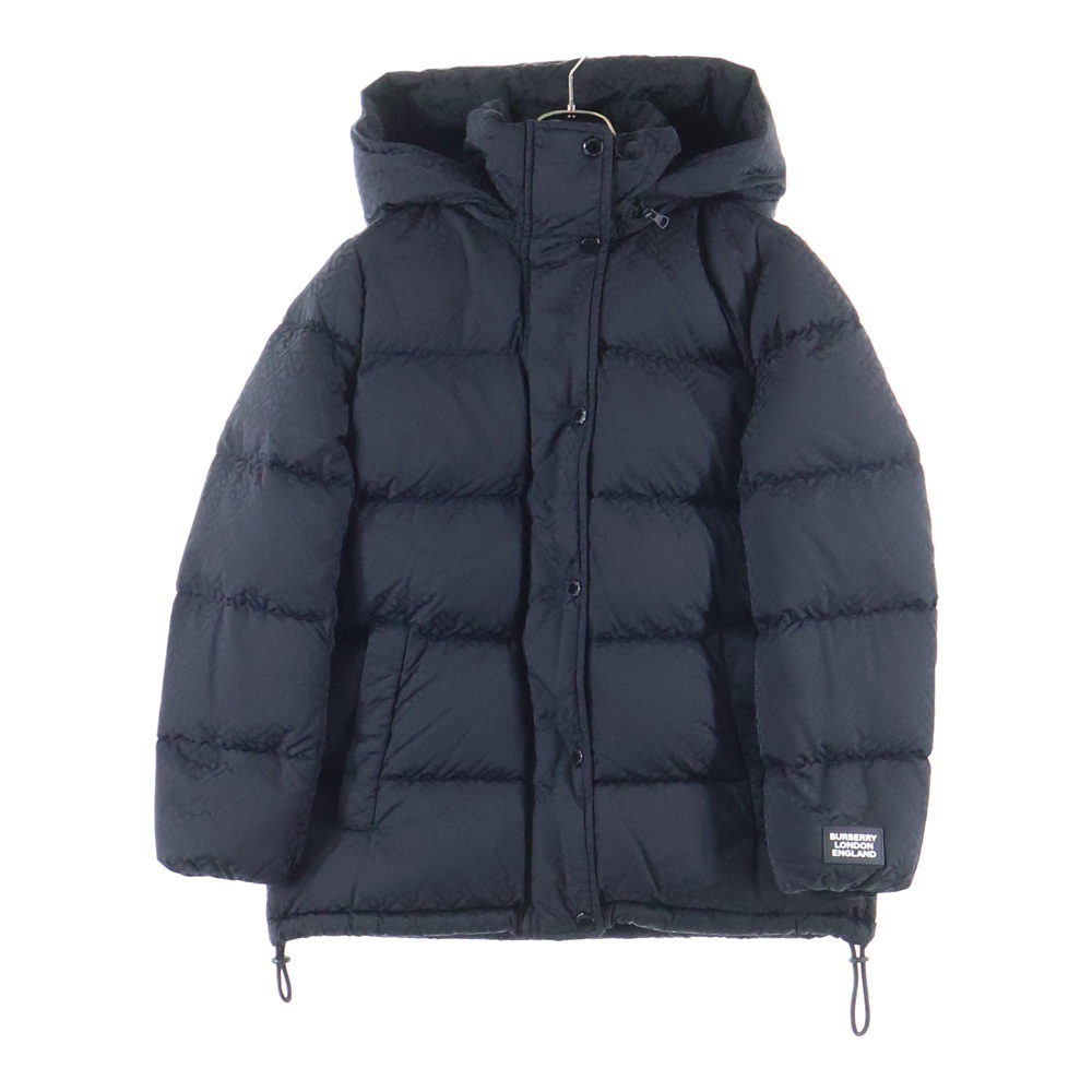 モノグラム ロゴ総柄フーデットダウンジャケット ブラック 8019648 レディース Aランク